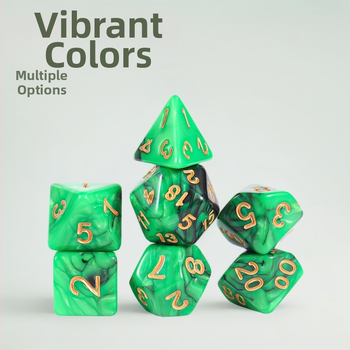 Akril 20 oldalú kocka készlet ajándékdobozban, kerek sarkokkal, testre szabható feldolgozás elérhető