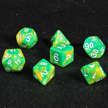 Akril 20 oldalú kocka készlet ajándékdobozban, kerek sarkokkal, testre szabható feldolgozás elérhető