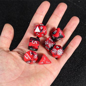 Akril 20 oldalú kocka készlet ajándékdobozban, kerek sarkokkal, testre szabható feldolgozás elérhető