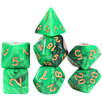 Akril 20 oldalú kocka készlet ajándékdobozban, kerek sarkokkal, testre szabható feldolgozás elérhető