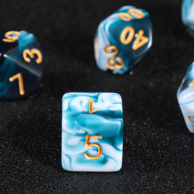 Akril 20 oldalú kocka készlet ajándékdobozban, kerek sarkokkal, testre szabható feldolgozás elérhető