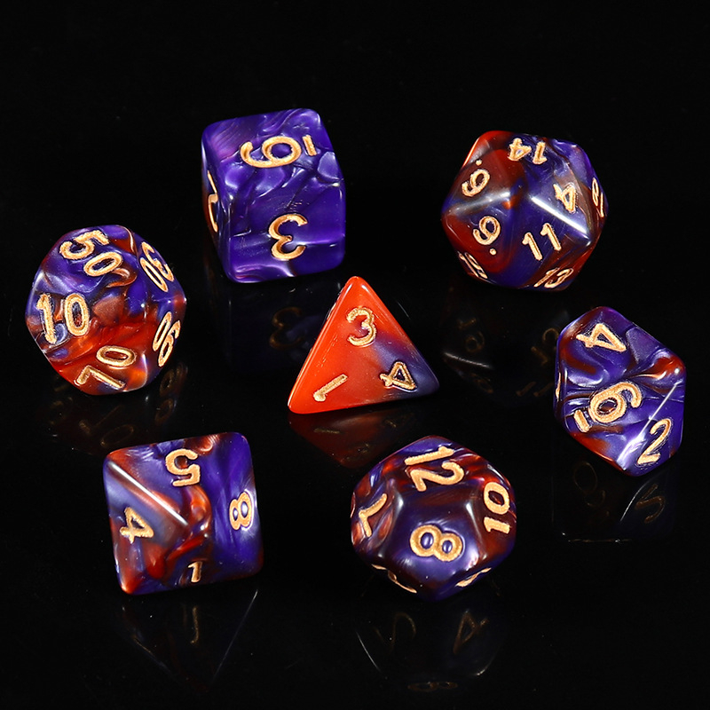 Akril 20 oldalú kocka készlet ajándékdobozban, kerek sarkokkal, testre szabható feldolgozás elérhető