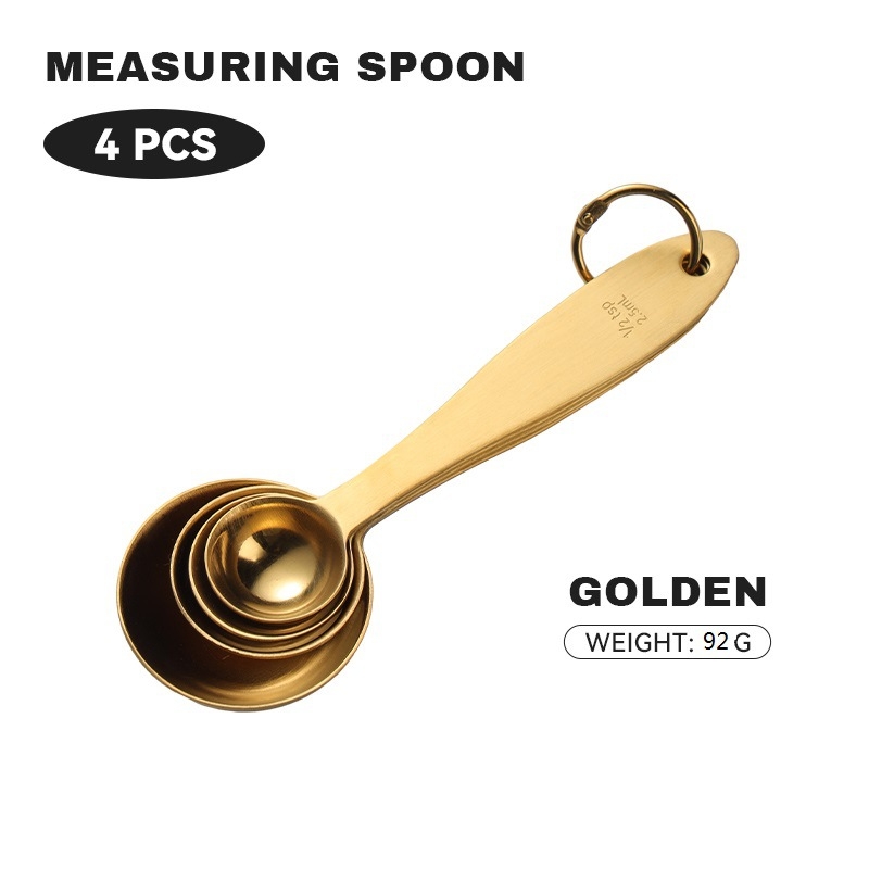 Sada meracích lyžíc a pohárov na pečenie, 8-dielna, 430 nerezová oceľ, s meracou stupnicou