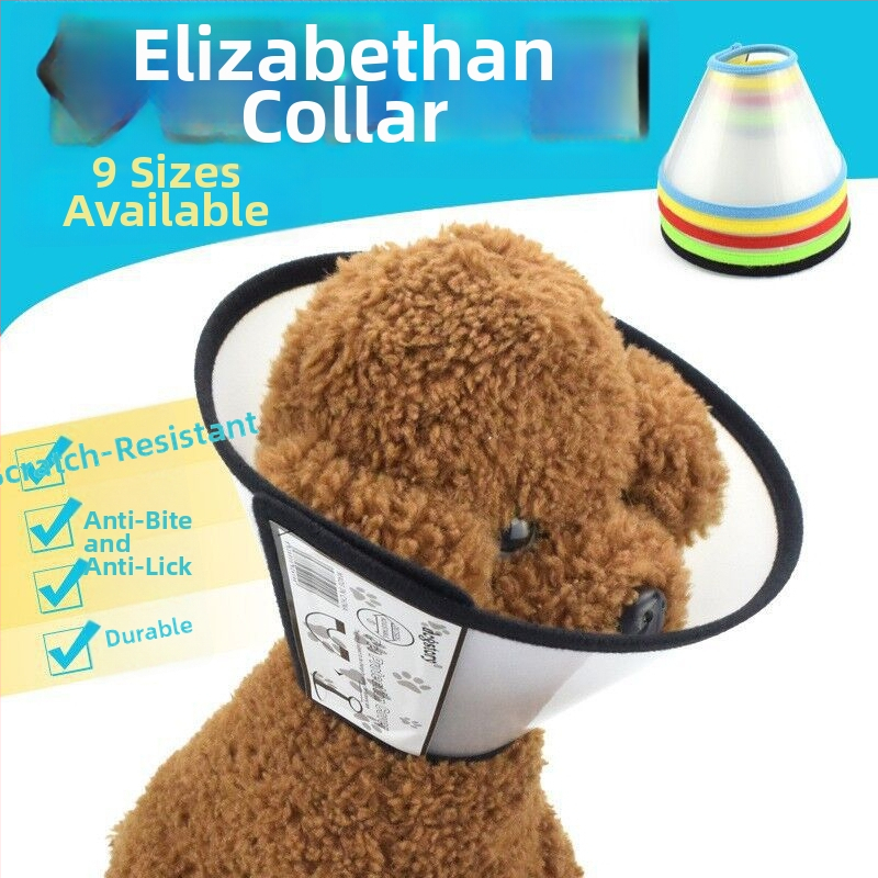 Elizabethan golier pre psy a mačky – plastový, štyri zóny, dve sekcie, vyrobené na objednávku, nie je možné vrátiť