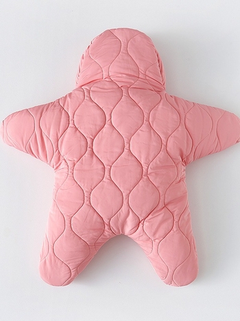 Cuvertură bebe cu strat fleece, umplutură din bumbac gol, model geometric, marcă Jibeidu, pentru nou-născuți 0–1 ani