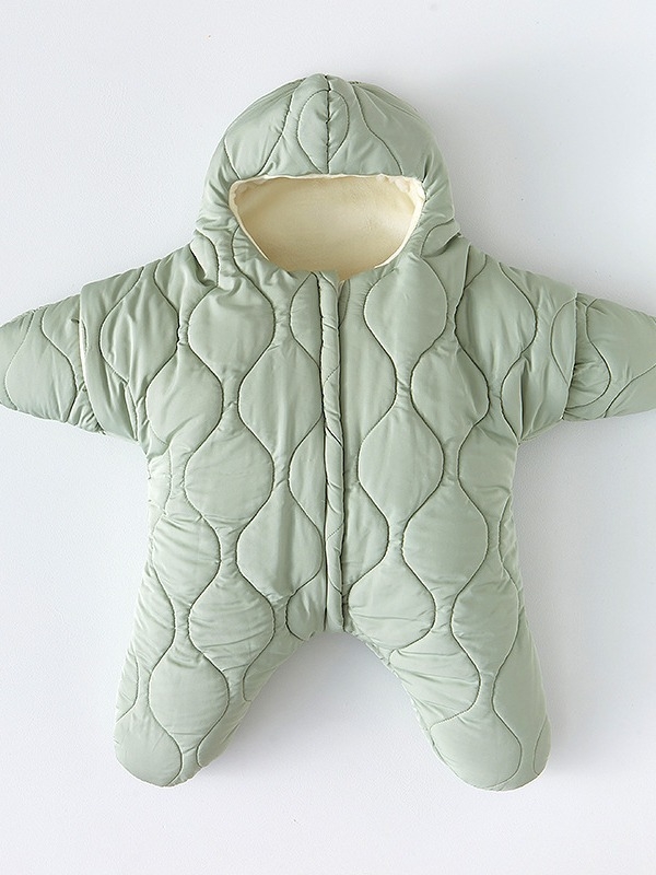 Cuvertură bebe cu strat fleece, umplutură din bumbac gol, model geometric, marcă Jibeidu, pentru nou-născuți 0–1 ani