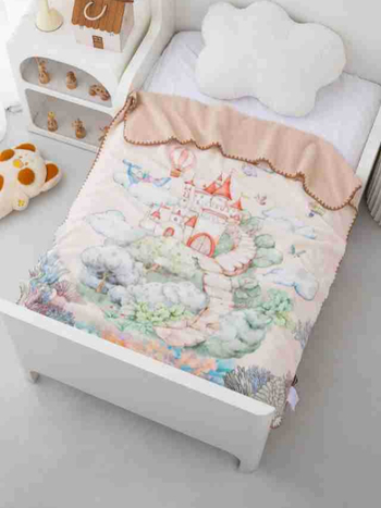 Objímajúca deka Mumu Bear, polyesterové vlákno, bez výplne, vzor cartoon, vhodná pre všetky ročné obdobia, bezpečnostná trieda B