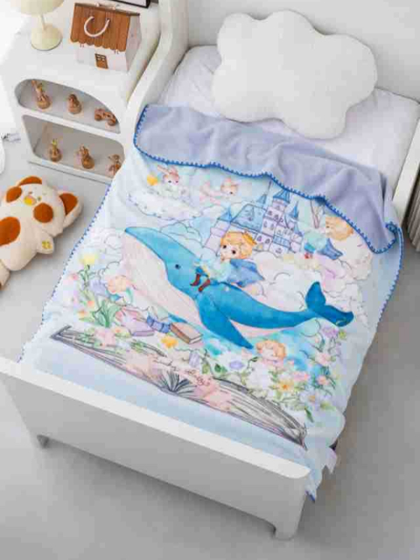 Objímajúca deka Mumu Bear, polyesterové vlákno, bez výplne, vzor cartoon, vhodná pre všetky ročné obdobia, bezpečnostná trieda B