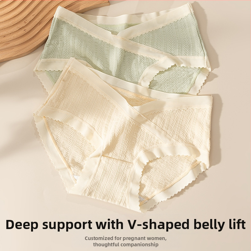 Nėščiųjų apatiniai, 95–100% medvilnė, antibakteriniai, pilvo parama, žemas juosmuo.