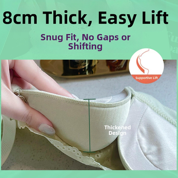 Čipková push-up podprsenka s 8 cm hrubými misami, odnímateľné dvojité ramienka, zadné zapínanie na štyri rady háčikov