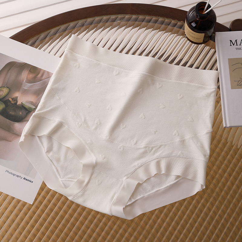 Nėščiųjų be siūlių kelnaitės su džakardo raštu, aukštos juosmens pilvo palaikymui, antibakterinės, viskozės audinys su medvilniniu įdėklu