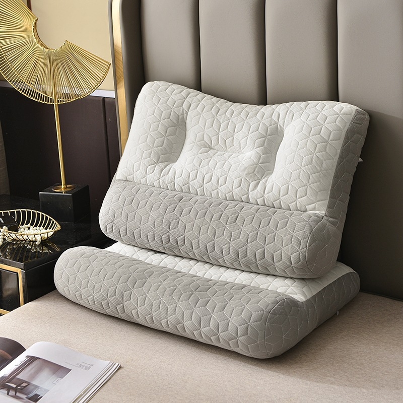 Latexová vankúš do tvaru kosti pre podopretie krku — prirodzený latex, obsah latexu pod 70%, bezpečnostná trieda B, vhodný pre všetky vekové kategórie a všetky polohy na spanie