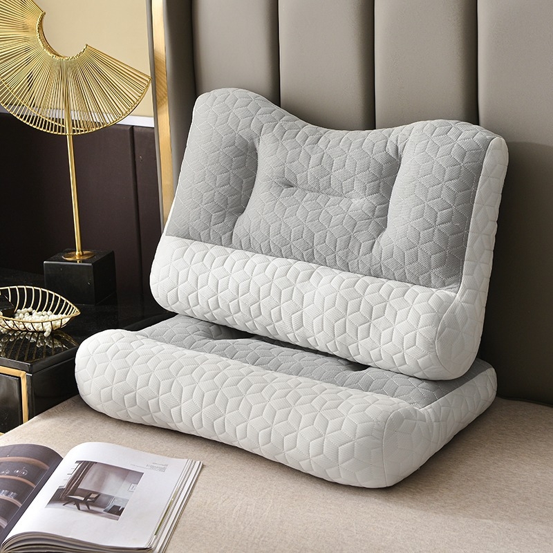 Latexová vankúš do tvaru kosti pre podopretie krku — prirodzený latex, obsah latexu pod 70%, bezpečnostná trieda B, vhodný pre všetky vekové kategórie a všetky polohy na spanie