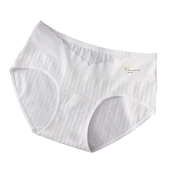 Nėščiųjų apatinių drabužių su žemu liemeniu, pilvo palaikymu; kvėpuojantys, antibakteriniai; pagrindinis audinys 95–100% medvilnė; tarpinė 100% medvilnė.