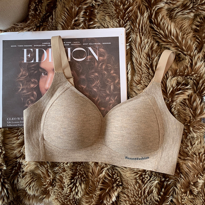 Bezšvová zimná podprsenka pre ženy, 3/4 košík, tenké tvarované košíky, pevné dvojité ramienka, teplo