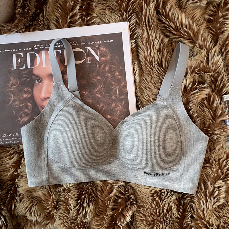 Bezšvová zimná podprsenka pre ženy, 3/4 košík, tenké tvarované košíky, pevné dvojité ramienka, teplo