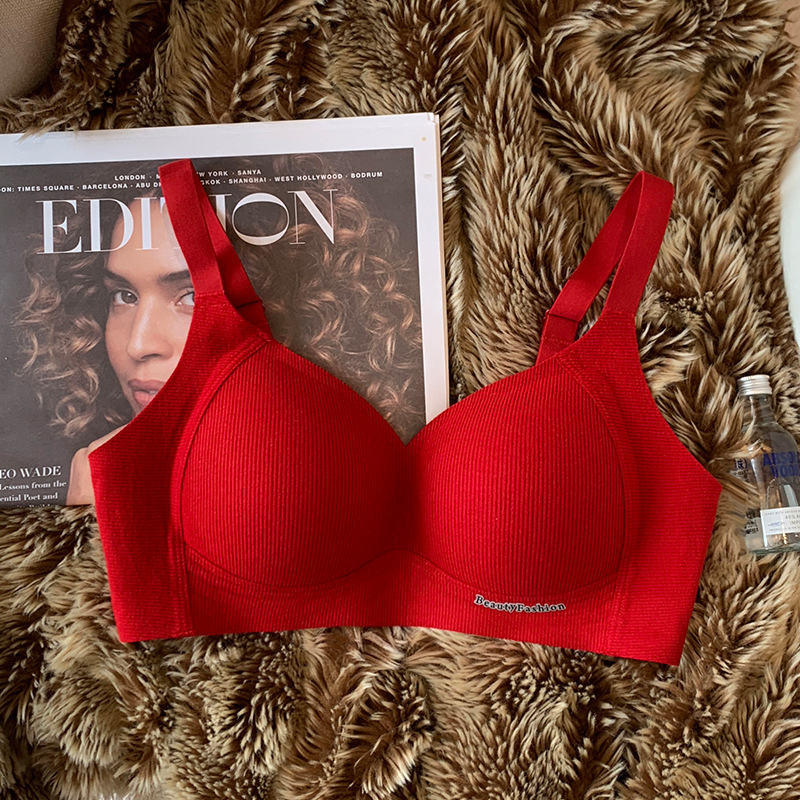 Bezšvová zimná podprsenka pre ženy, 3/4 košík, tenké tvarované košíky, pevné dvojité ramienka, teplo