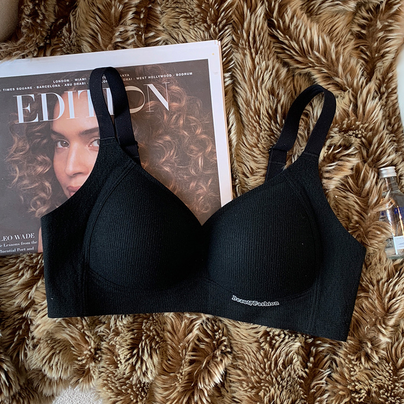 Bezšvová zimná podprsenka pre ženy, 3/4 košík, tenké tvarované košíky, pevné dvojité ramienka, teplo