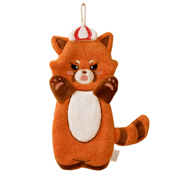 Детска подвесна кърпа за ръце с забавен карикатурен мотив, абсорбираща и бързосъхнеща, корална флийс, бродирана, Pooky Bear, 32s прежда, тегло 50-80 g