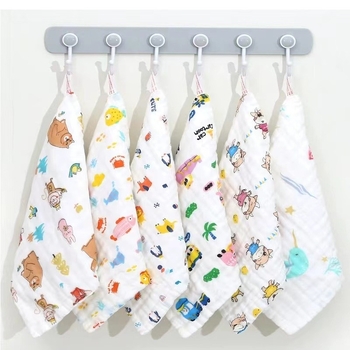 5-dielna sada bavlnených utierok s bubnovou priadzou na intímnu hygienu, 100% bavlna, savosť 11–15 s, mäkké pre bábätká