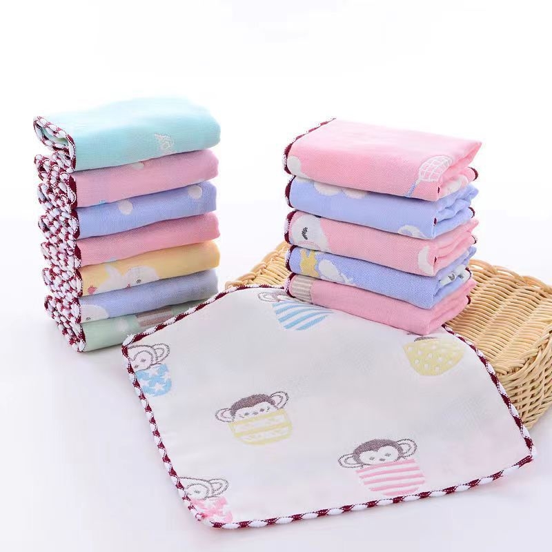 5-dielna sada bavlnených utierok s bubnovou priadzou na intímnu hygienu, 100% bavlna, savosť 11–15 s, mäkké pre bábätká