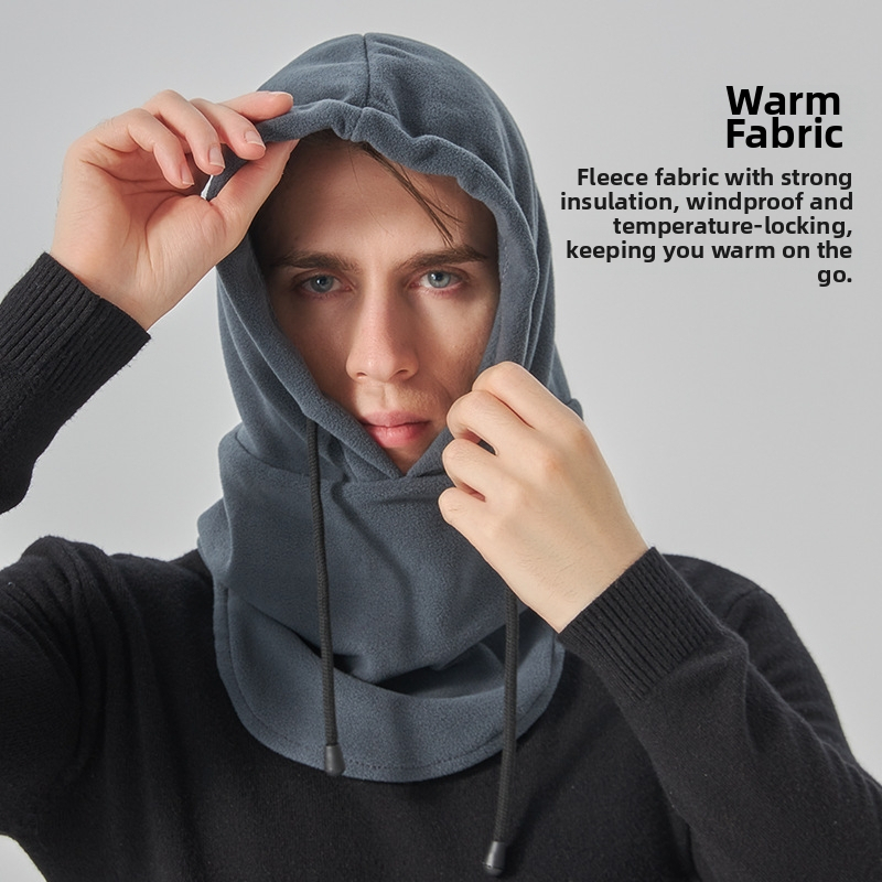 Maska na jazdu na bicykli z polar fleece a spandexu, vetruodolná a teplá, vysoká elasticita, úplné krytie tváre, pre lyžovanie a cyklistiku.