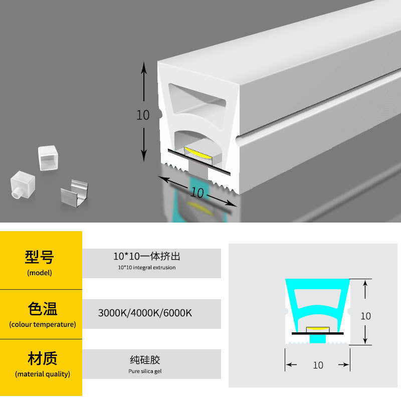 LED pás so silikónovým obalom – 24V, IP65, 7W, 120 LED/m, 2835 LED čipy