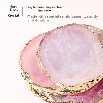 Dokončený nail art zobrazovací panel - Agátová podložka, farebné maľovanie, krištáľovo mramorový vzor, 1 ks, Materiál: Iný