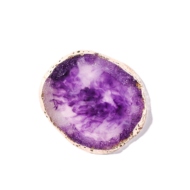 Dokončený nail art zobrazovací panel - Agátová podložka, farebné maľovanie, krištáľovo mramorový vzor, 1 ks, Materiál: Iný