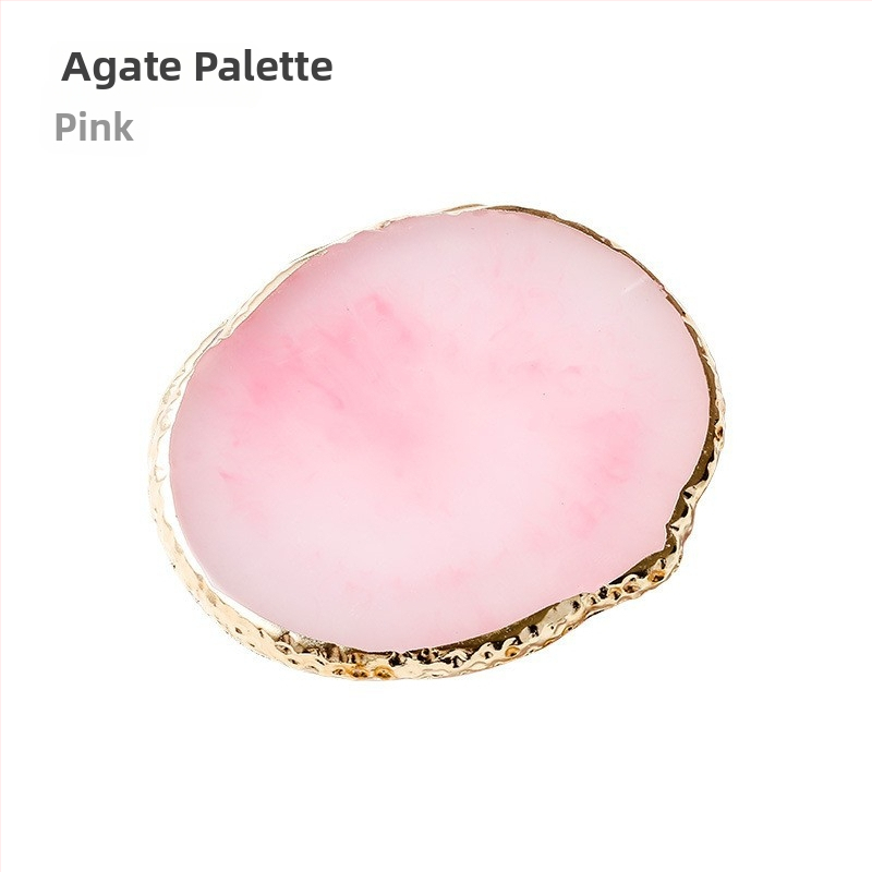 Dokončený nail art zobrazovací panel - Agátová podložka, farebné maľovanie, krištáľovo mramorový vzor, 1 ks, Materiál: Iný