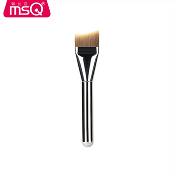 Foundation štetec na make-up, syntetické vlákna, plastová rúčka, prenosný, 1 ks