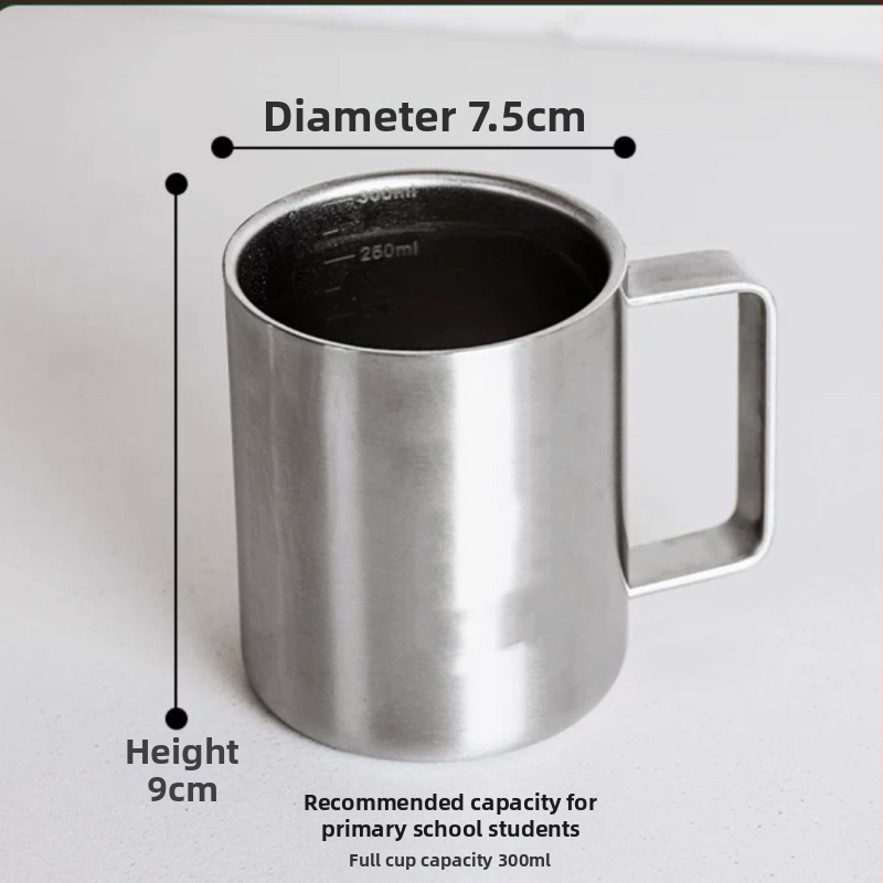 Nerezový hrnček s viečkom – dvojvrstvový izolačný cestovný hrnček