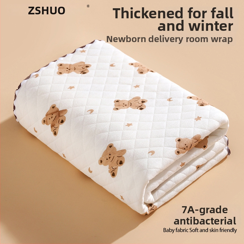 Памучна пелена за новородено за завиване с лек попъл, за пролет и есен, до 0.5 кг, код попълване 23424524183