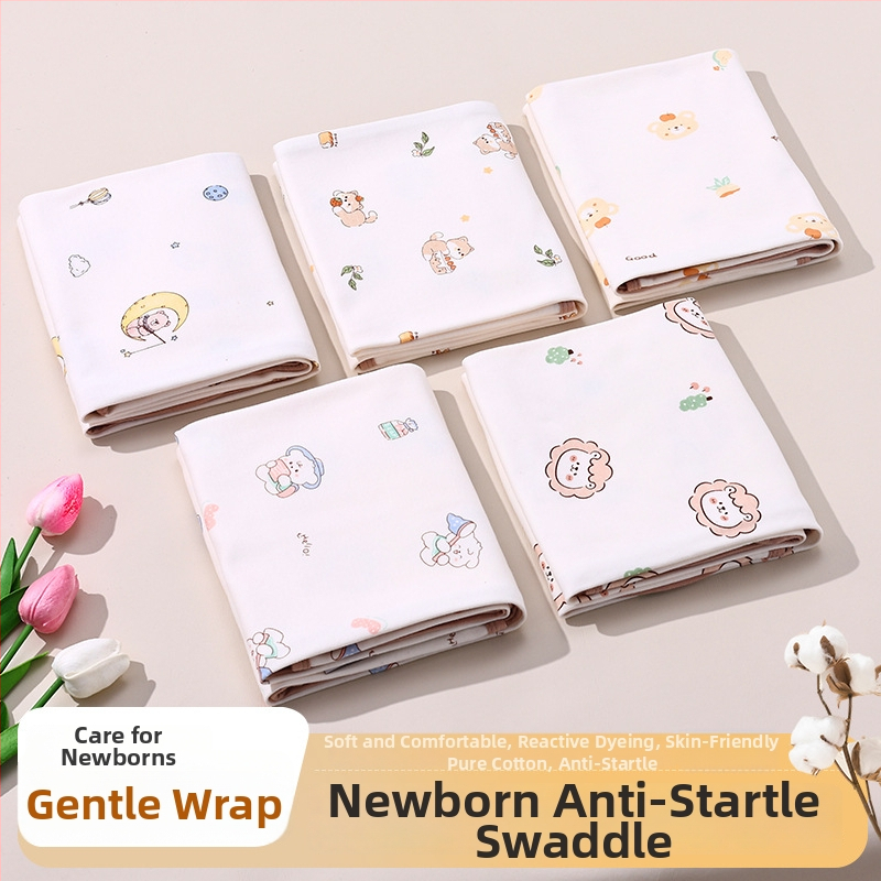 Zavinovacia prikrývka pre novorodencov, bavlna 95%+, vzor zvierat, Bezpečnostná trieda A, pre vek 0–12 mesiacov (do 80 cm)