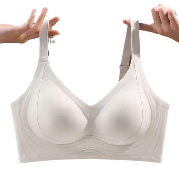 Podprsenka s košíčkami v tvare bunky, ultratenká bezšvová konštrukcia, 3/4 košíčky s tenkým tvarovaním, pevné dvojité ramienka, zadné zapínanie so štyrmi radmi háčikov