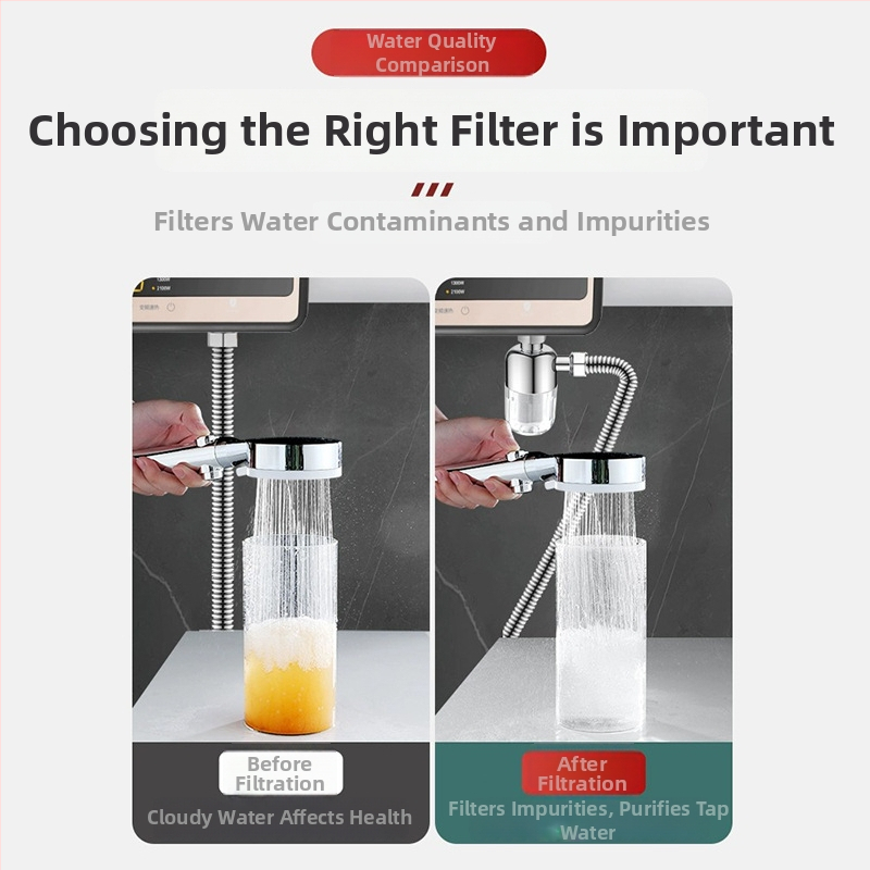 Elektrický predfilter pre ohrievač vody, nerezová oceľ, prívody vody pre ohrievač, práčku, toaletu a sprchu, odstraňovanie chlóru a zabránenie usadzovaniu, automatické plnenie vody