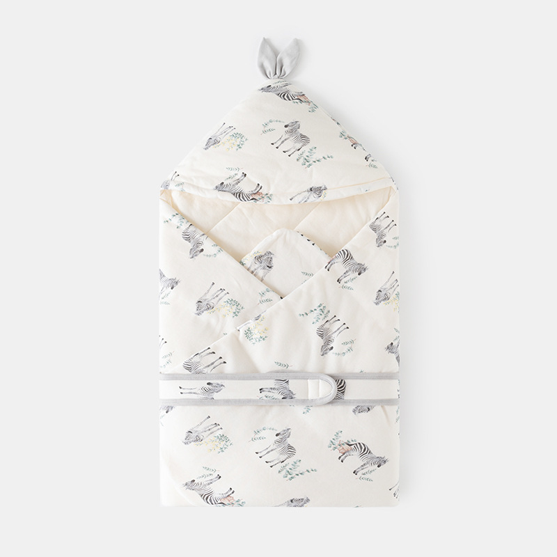 Zavinovačka na objatie pre novorodencov — bavlna, výplň z polyesteru, vhodná pre jar, jeseň a zimu, pre novorodencov (0–12 mesiacov), s motívmi zvierat alebo kreslených postáv
