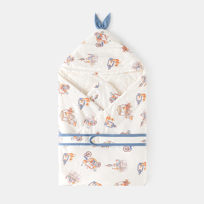 Zavinovačka na objatie pre novorodencov — bavlna, výplň z polyesteru, vhodná pre jar, jeseň a zimu, pre novorodencov (0–12 mesiacov), s motívmi zvierat alebo kreslených postáv