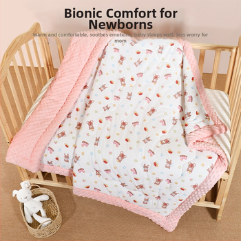 Бебешко плетено одеяло от химическо влакно, персонализируемо за новородени и деца до 6 години, 500–800 g, всички сезони.