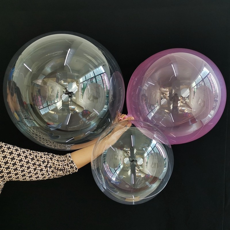 Tingren Bobo set balona – PVC, valoviti baloni, okrugli oblik, ispisano logo, dekor s cvijećem
