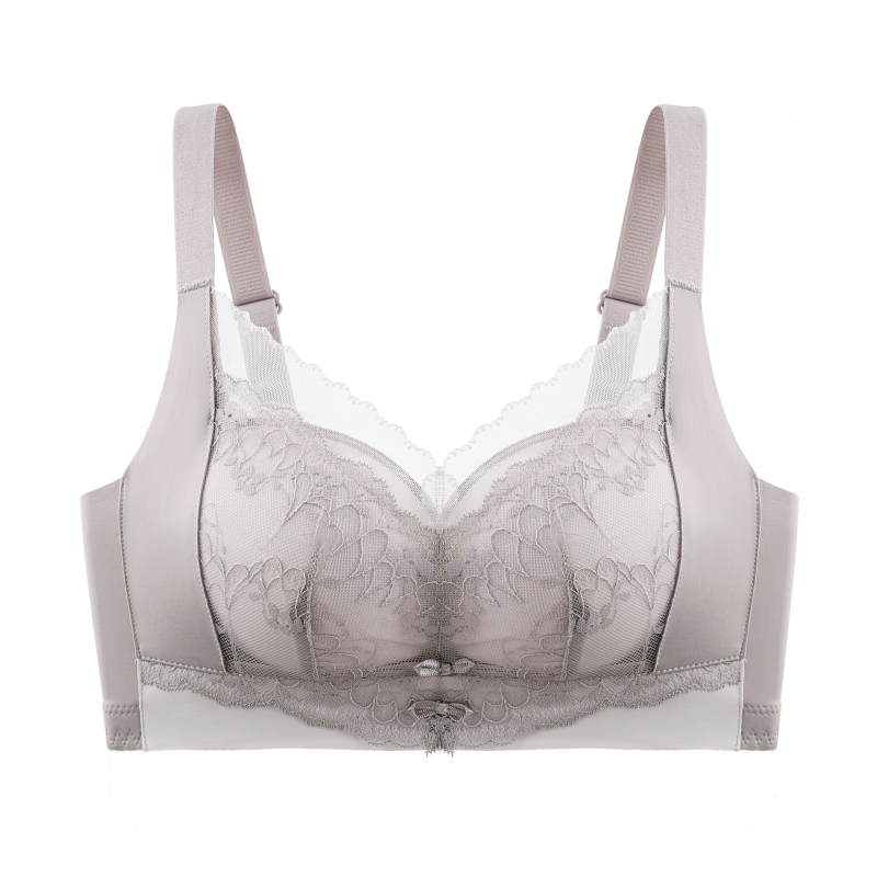 Бюстгальтер от найлон, чашка 3/4, фиксирани двойни презрамки, задно закопчаване с четири реда куки и очи, събира, повдига и осигурява странична опора, диша.