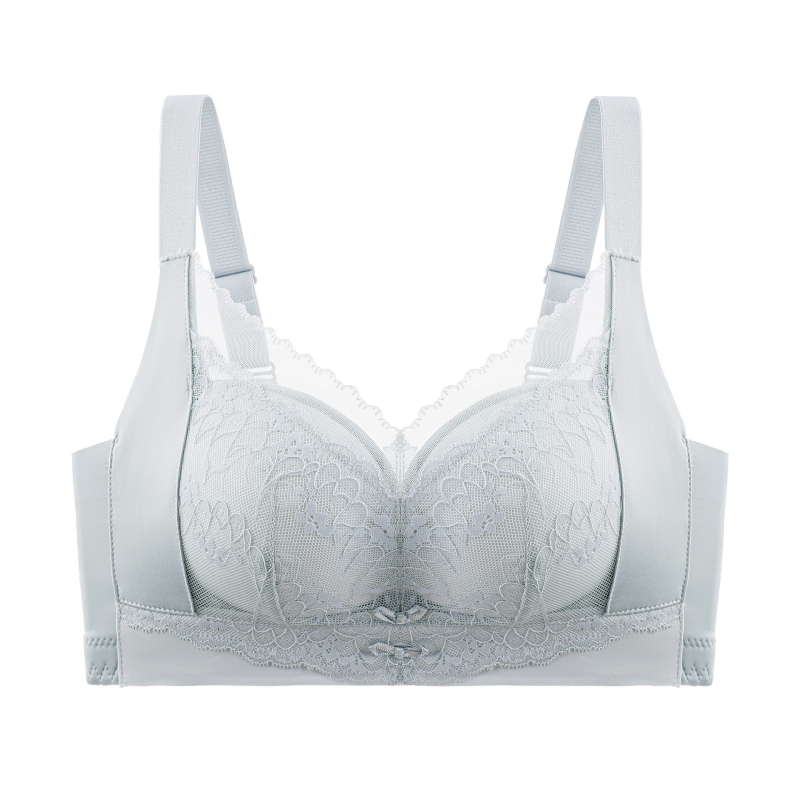 Бюстгальтер от найлон, чашка 3/4, фиксирани двойни презрамки, задно закопчаване с четири реда куки и очи, събира, повдига и осигурява странична опора, диша.