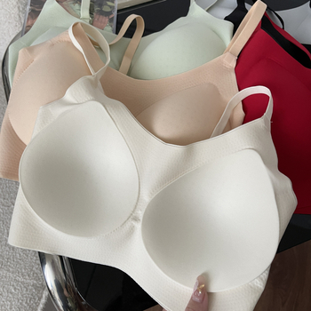Безжичен безшевен потник‑сутиен за ежедневна употреба, машино пране, фиксирани двойни презрамки, комфортна странична опора, без метална пръчка