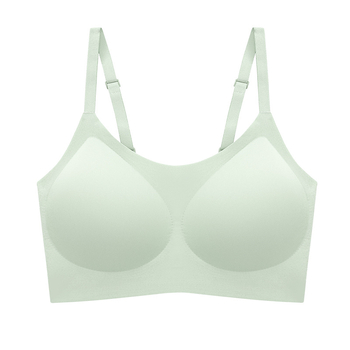Безжичен безшевен потник‑сутиен за ежедневна употреба, машино пране, фиксирани двойни презрамки, комфортна странична опора, без метална пръчка