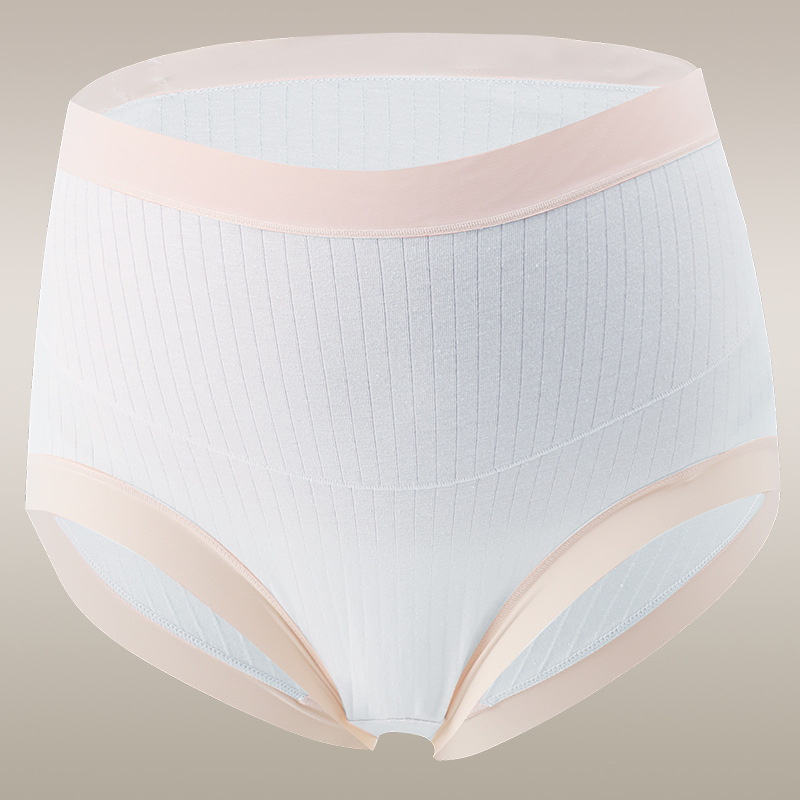 Tehotenské nohavičky z bavlny, vysoký pás, antibakteriálne, s predĺženým rozkrokom, priedušná podpora bruška