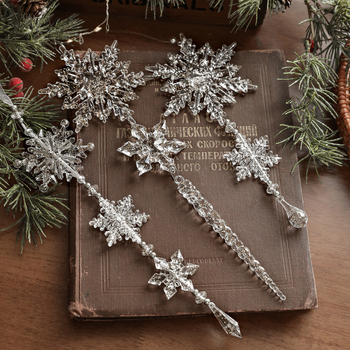 Ornamente din zăpadă acrilică, pentru bradul de Crăciun – Accesorii decorative de Crăciun, Brand Gangheng, Cod produs APYX610, Material: Plastic, Stiluri: Korean, European, European and American, Stil rafinat