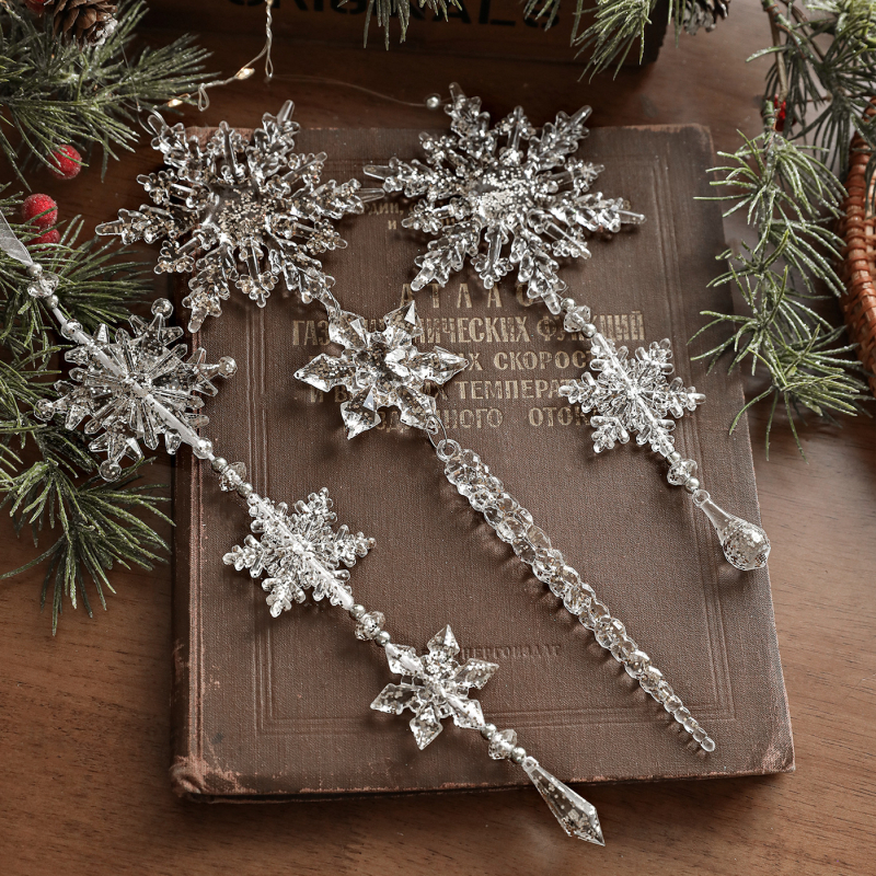 Ornamente din zăpadă acrilică, pentru bradul de Crăciun – Accesorii decorative de Crăciun, Brand Gangheng, Cod produs APYX610, Material: Plastic, Stiluri: Korean, European, European and American, Stil rafinat