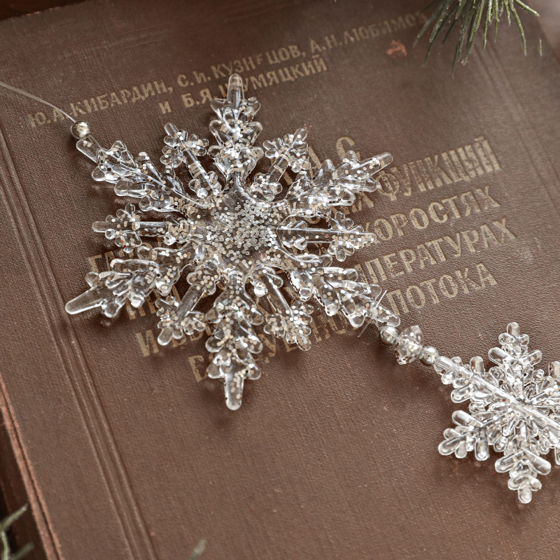 Ornamente din zăpadă acrilică, pentru bradul de Crăciun – Accesorii decorative de Crăciun, Brand Gangheng, Cod produs APYX610, Material: Plastic, Stiluri: Korean, European, European and American, Stil rafinat