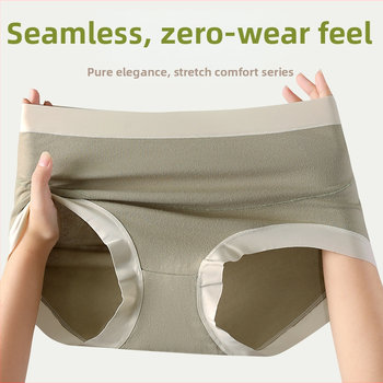 Tehotenské nohavičky z bavlny s vysokým pásom, antibakteriálne, priedušné, podpora brucha (bavlna 95–100%; podšívka 100% bavlna; pletená látka; 60 Count)