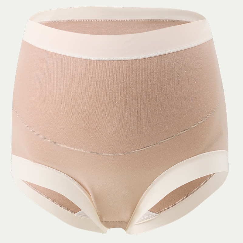 Tehotenské nohavičky z bavlny s vysokým pásom, antibakteriálne, priedušné, podpora brucha (bavlna 95–100%; podšívka 100% bavlna; pletená látka; 60 Count)